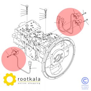 سنسور پایلوت پمپ هیدرولیک بیل مکانیکی کوماتسو PC200-7